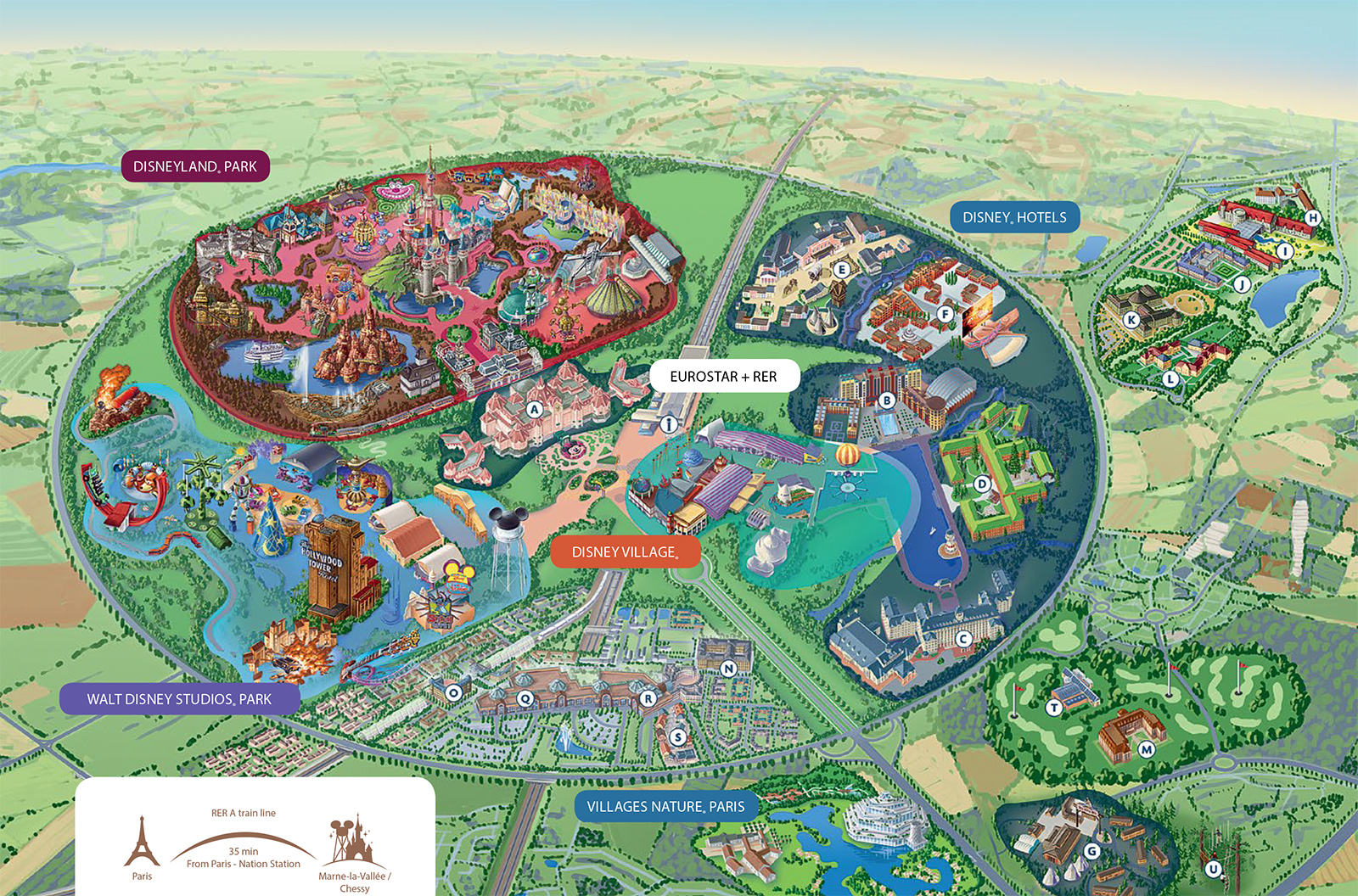Disneyland Paris Resort Map
